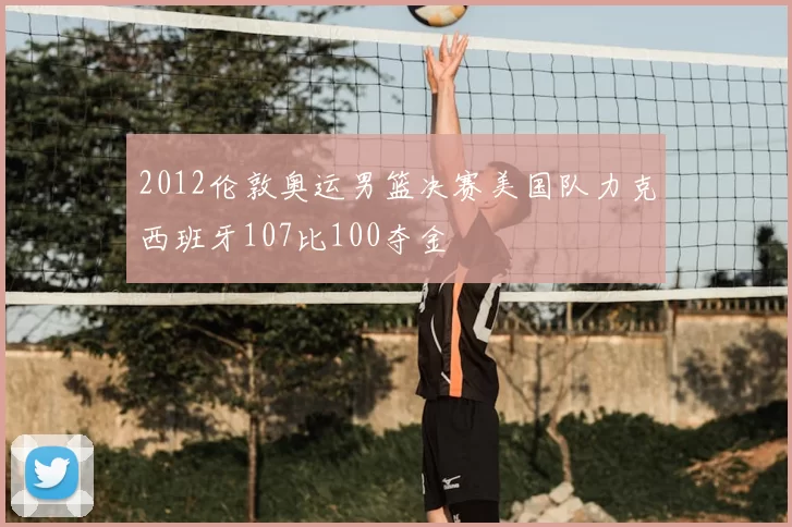 2012伦敦奥运男篮决赛美国队力克西班牙107比100夺金