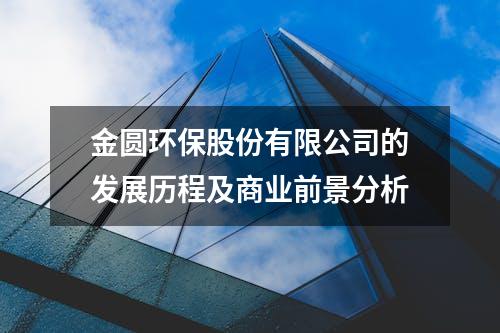 金圆环保股份有限公司的发展历程及商业前景分析