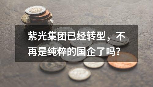 紫光集团已经转型，不再是纯粹的国企了吗？