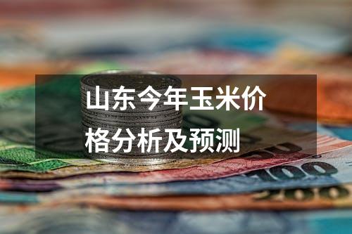 山东今年玉米价格分析及预测