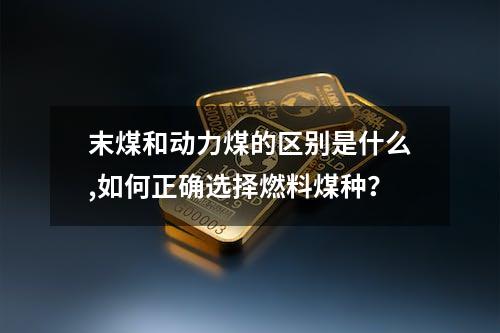 末煤和动力煤的区别是什么,如何正确选择燃料煤种？