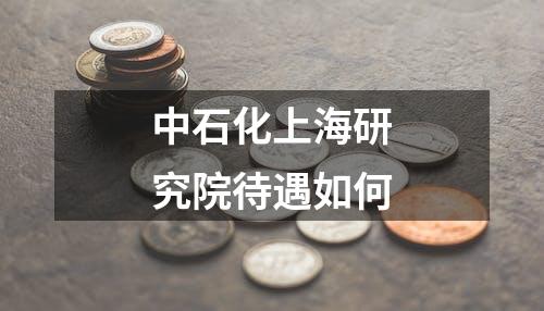 中石化上海研究院待遇如何