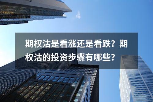 期权沽是看涨还是看跌？期权沽的投资步骤有哪些？