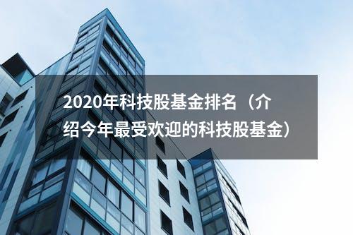 2020年科技股基金排名（介绍今年最受欢迎的科技股基金）