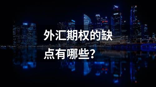 外汇期权的缺点有哪些？