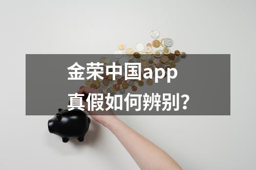 金荣中国app真假如何辨别？