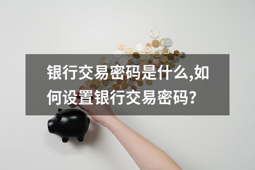 银行交易密码是什么,如何设置银行交易密码？