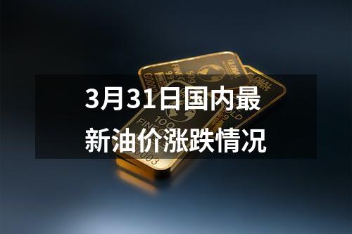 3月31日国内最新油价涨跌情况