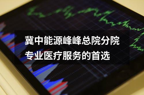 冀中能源峰峰总院分院专业医疗服务的首选